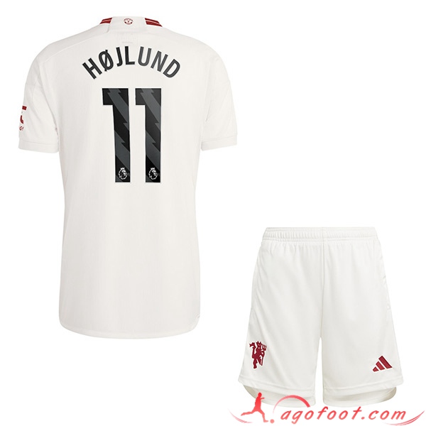 Maillot de Foot Manchester United (HOJLUND #11) Enfants 2023/2024 Third