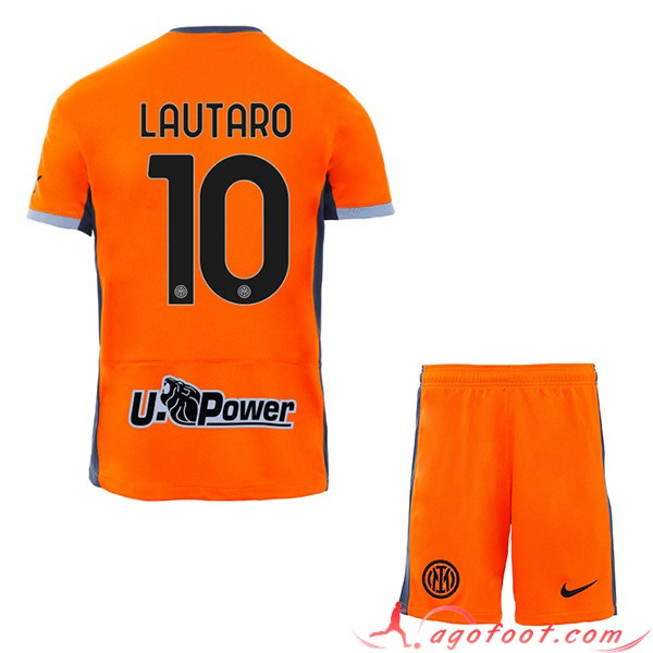 Maillot de Foot Inter Milan (LAUTARO #10) Enfants 2023/2024 Third