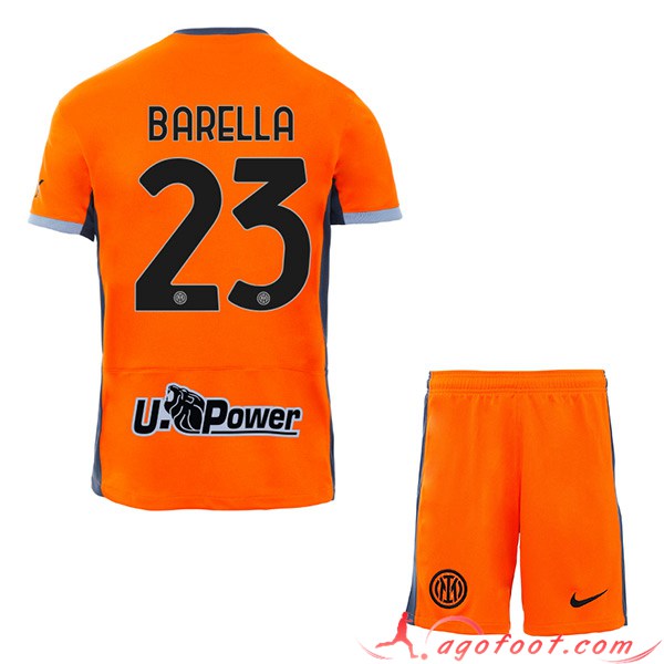 Maillot de Foot Inter Milan (BARELLA #23) Enfants 2023/2024 Third
