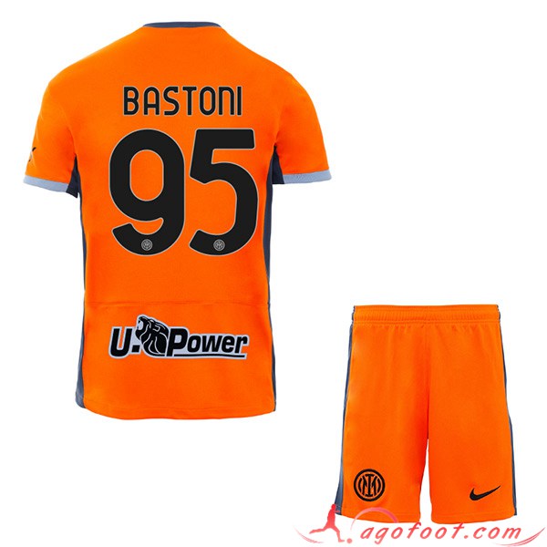 Maillot de Foot Inter Milan (BASTONI #95) Enfants 2023/2024 Third