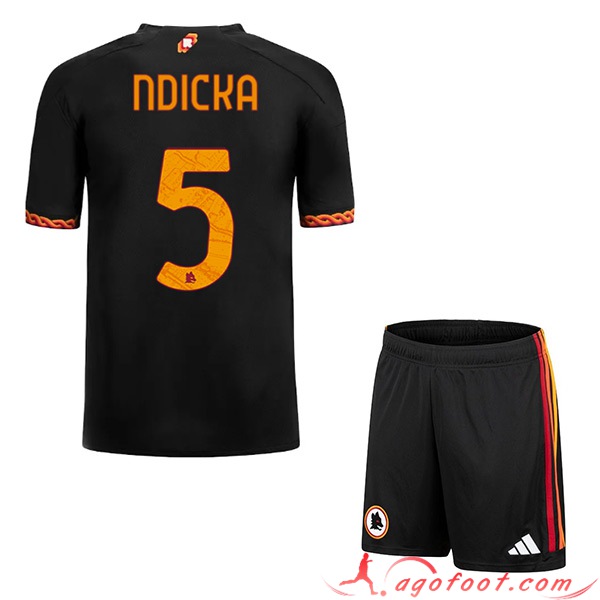 Maillot de Foot As Rome (NDICKA #5) Enfants 2023/2024 Third
