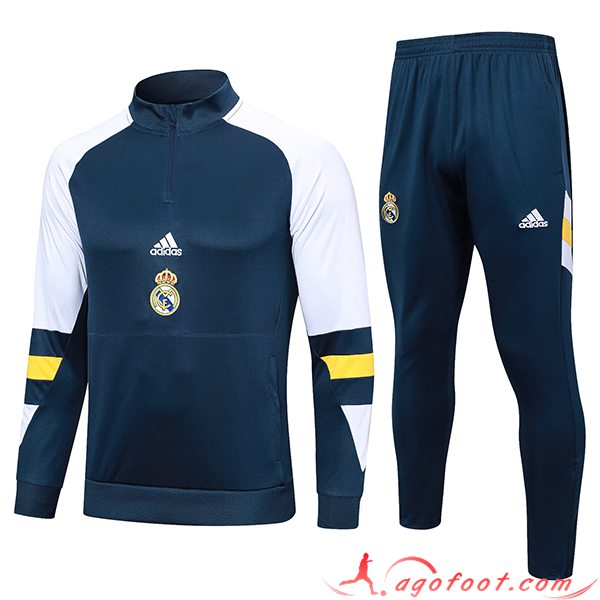 Ensemble Survetement de Foot Real Madrid Bleu Marine 2023/2024 -06