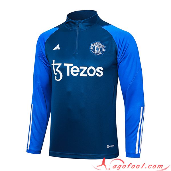 Sweatshirt Training Manchester United Bleu Marine 2023/2024