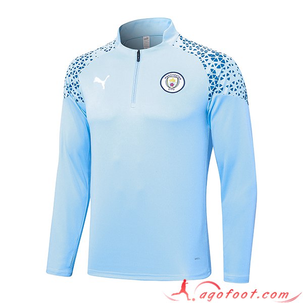 Sweatshirt Training Manchester City Bleu Clair 2023/2024