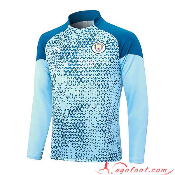 Sweatshirt Training Manchester City Bleu Clair 2023/2024 -02