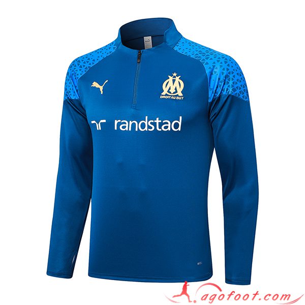 Sweatshirt Training Marseille Bleu Marine 2023/2024