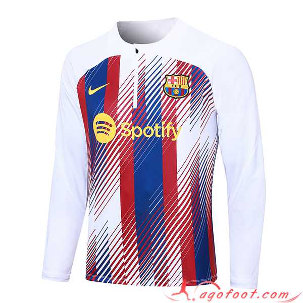 Sweatshirt Training FC Barcelone Blanc 2023/2024