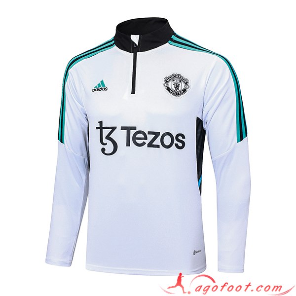 Sweatshirt Training Manchester United Blanc 2023/2024 -04