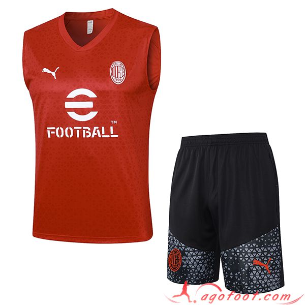 Ensemble Training Debardeur + Shorts Milan AC Rouge 2023/2024
