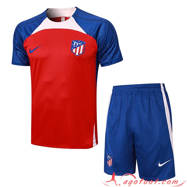 Ensemble Training T-Shirts + Shorts Atletico Madrid Rouge 2023/2024 -04