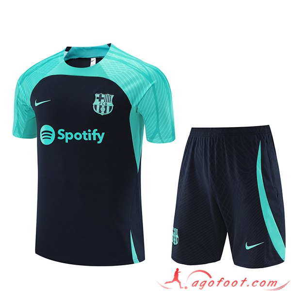 Ensemble Training T-Shirts + Shorts FC Barcelone Bleu Marine 2023/2024 -03