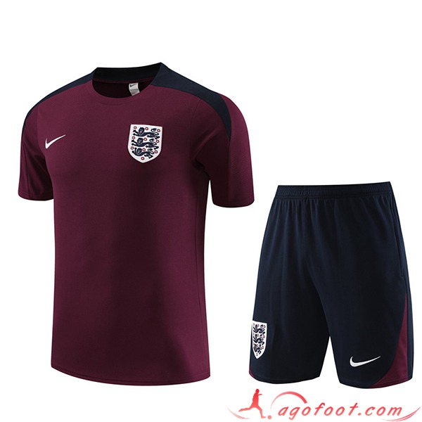 Ensemble Training T-Shirts + Shorts Angleterre Rouge 2023/2024