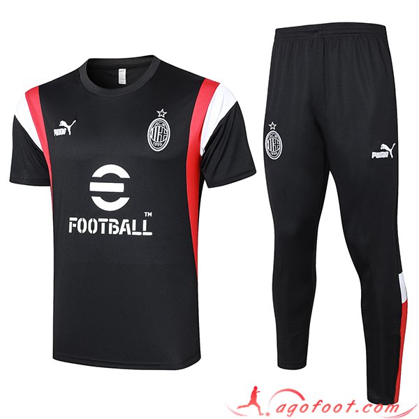 Ensemble Polo Foot Milan AC Noir 2023/2024 -02