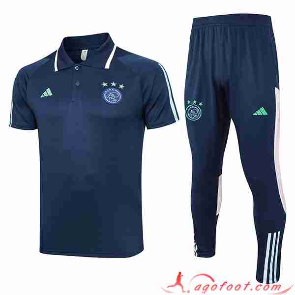 Ensemble Polo Foot Ajax Bleu Marine 2023/2024