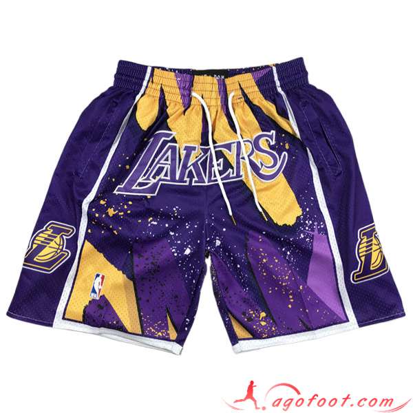 Shorts NBA Los Angeles Lakers 2023/24 Pourpre/Jaune