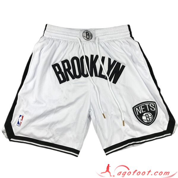 Shorts NBA Brooklyn Nets 2023/24 Noir/Blanc