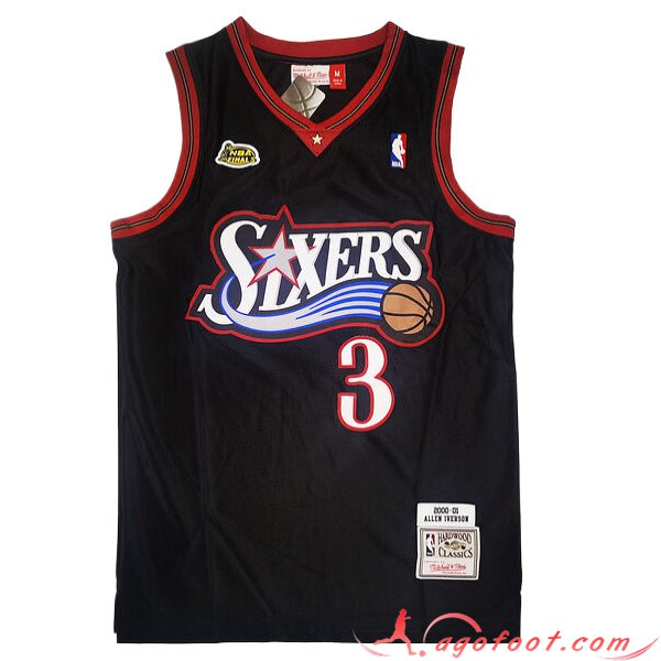 Maillot Philadelphia 76ers (IVERSON #3) 2023/24 Noir/Rouge