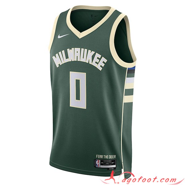 Maillot Milwaukee Bucks (LILLARD #0) 2023/24 Vert