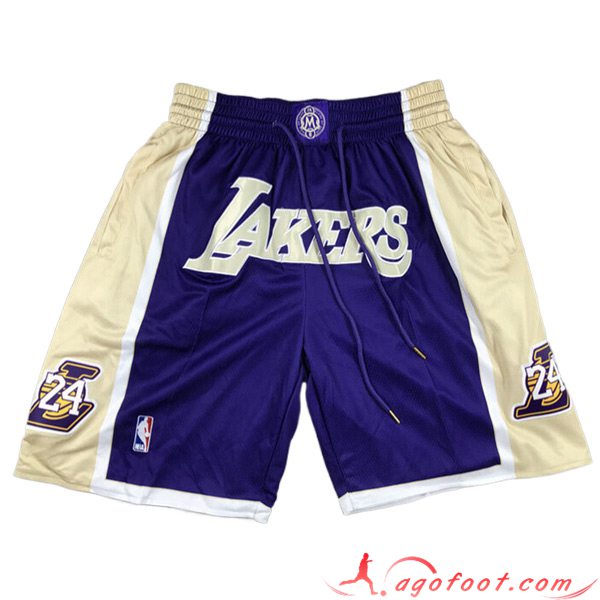 Shorts NBA Los Angeles Lakers 2023/24 Bleu/Jaune -03
