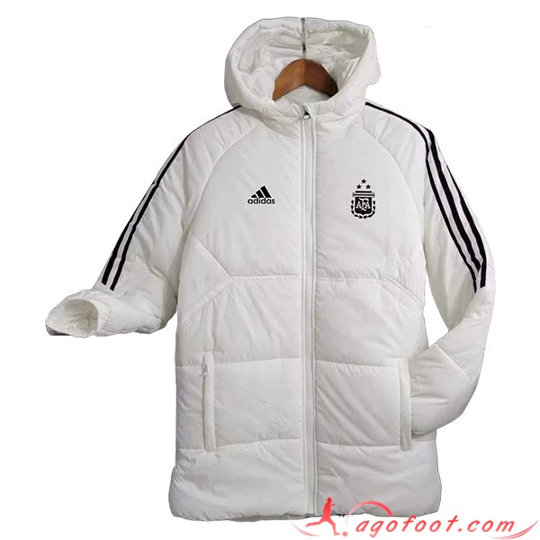 Nouveau Doudoune A Capuche Argentin Blanc 2023/2024 -02