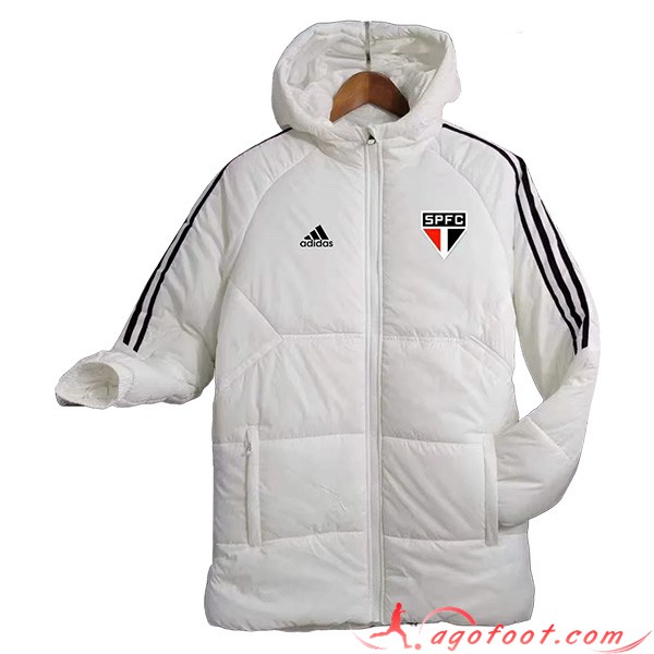 Nouveau Doudoune A Capuche Sao Paulo FC Blanc 2023/2024 -03