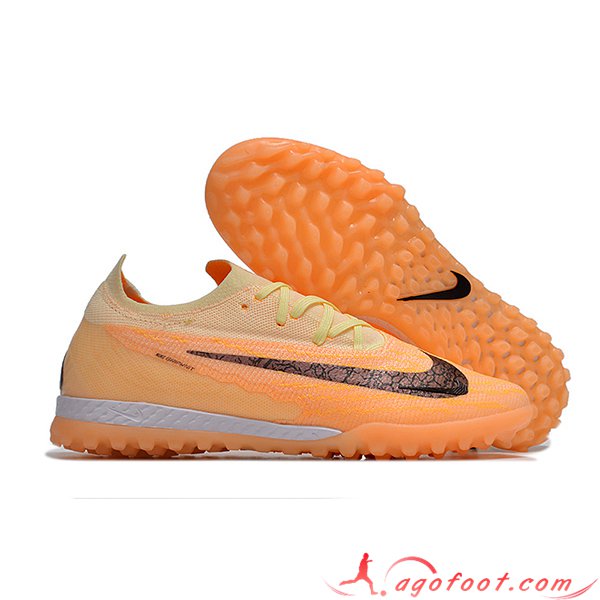 Nike Chaussures de Foot Phantom GX Elite TF Noir/Orange