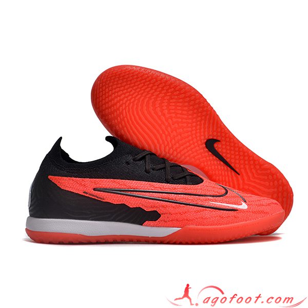 Nike Chaussures de Foot Phantom GX Elite IC Noir/Rouge