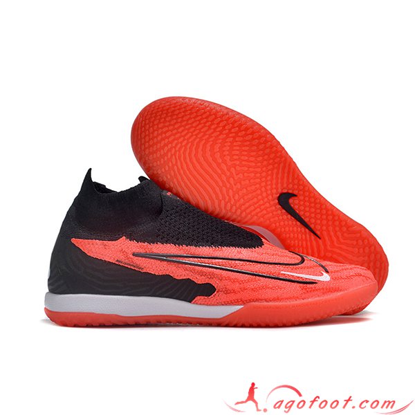 Nike Chaussures de Foot Phantom GX Elite DF Link IC Noir/Rouge
