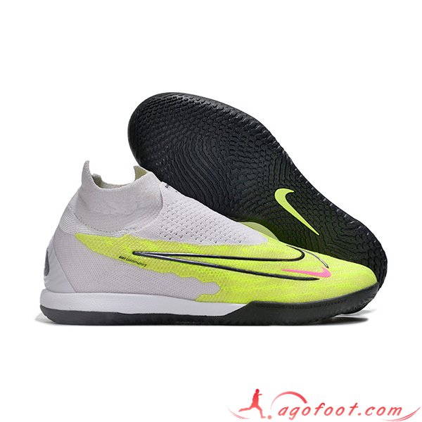 Nike Chaussures de Foot Phantom GX Elite DF Link IC Blanc/Vert
