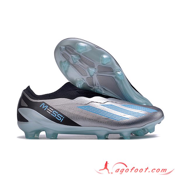 Adidas Chaussures de Foot X CRAZYFAST.1 LL FG Bleu/Gris/Noir