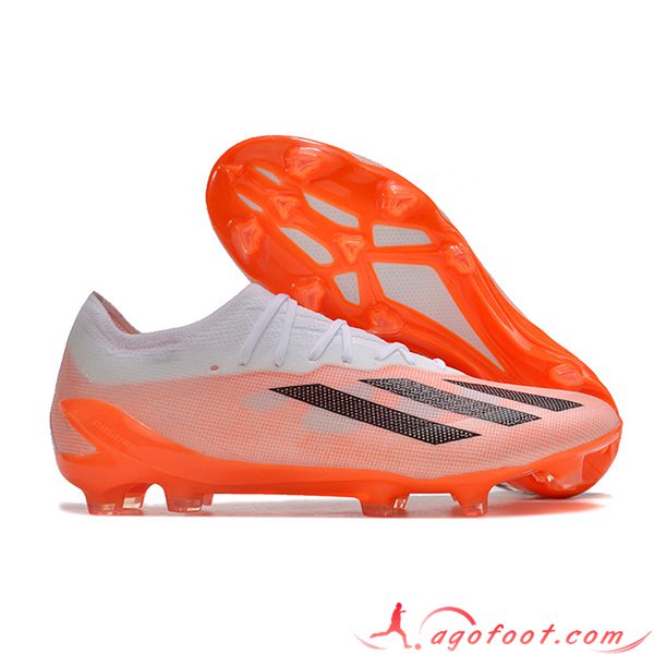 Adidas Chaussures de Foot X CRAZYFAST MESSI.1 FG BOOTS Blanc/Noir/Orange