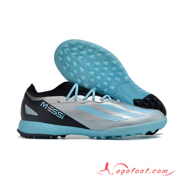 Adidas Chaussures de Foot X CRAZYFAST.1 TF BOOTS Bleu/Gris/Noir