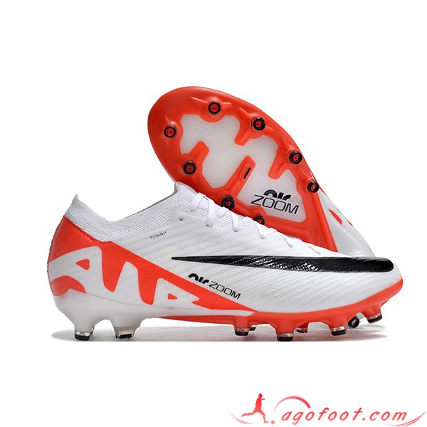 Nike Chaussures de Foot Air Zoom Mercurial Vapor XV Elite AG Blanc/Noir/Rouge