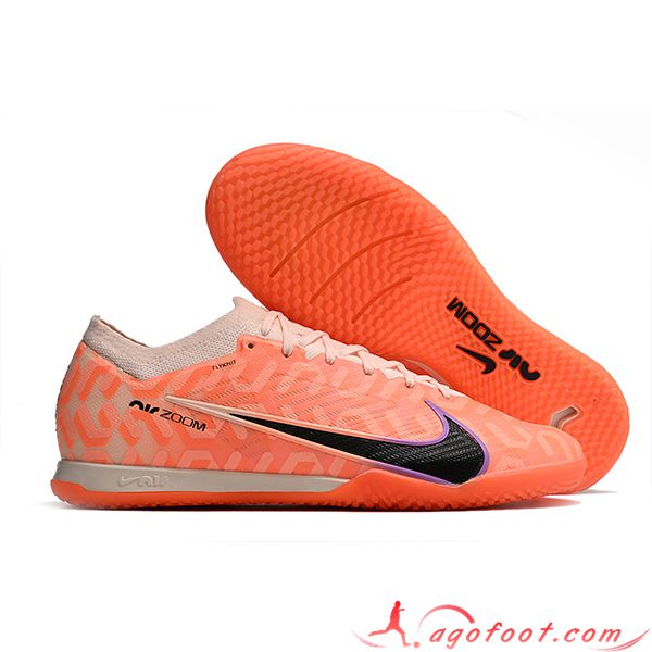 Nike Chaussures de Foot Air Zoom Mercurial Vapor XV Elite IC Orange/Noir