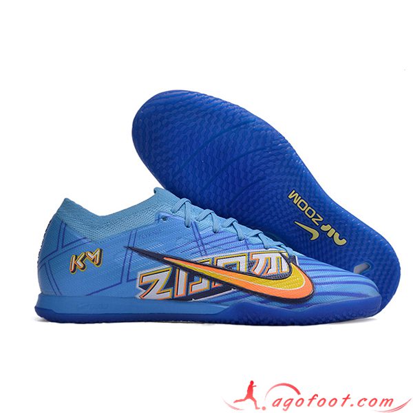Nike Chaussures de Foot Air Zoom Mercurial Vapor XV Elite IC Bleu/Jaune