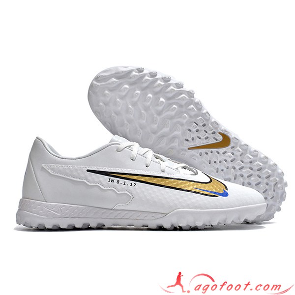 Nike Chaussures de Foot Phantom GX Academy TF Blanc/Jaune