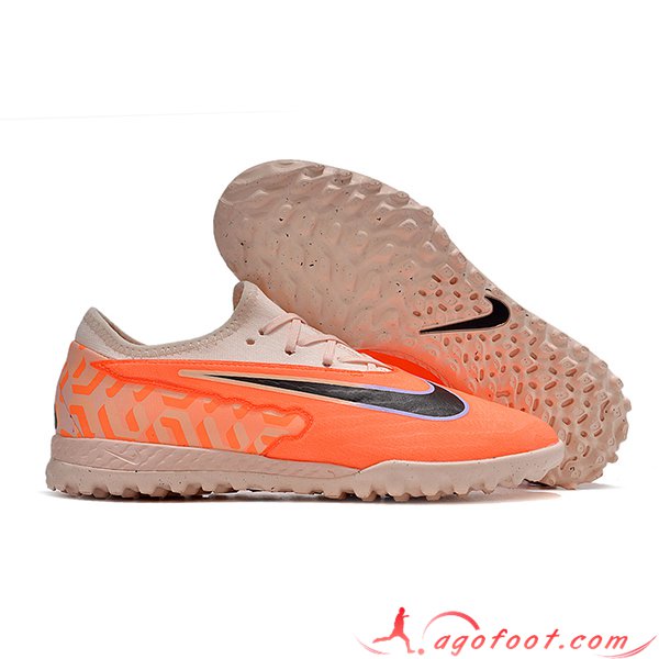 Nike Chaussures de Foot React Phantom GX Pro TF Orange/Noir