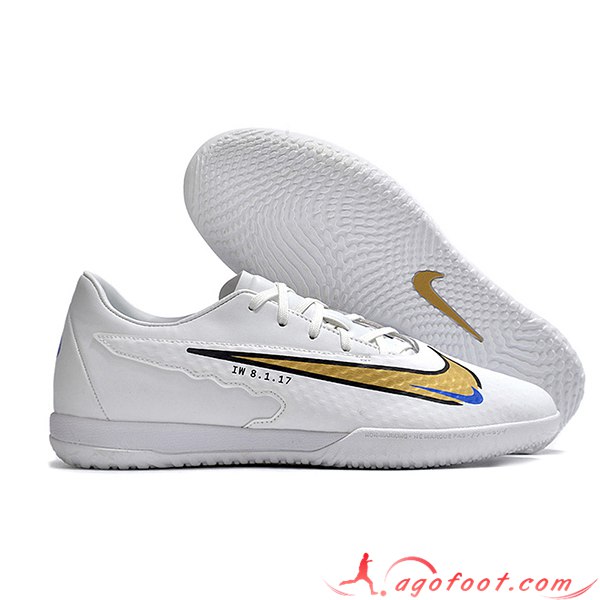 Nike Chaussures de Foot Phantom GX Academy IC Blanc/Jaune