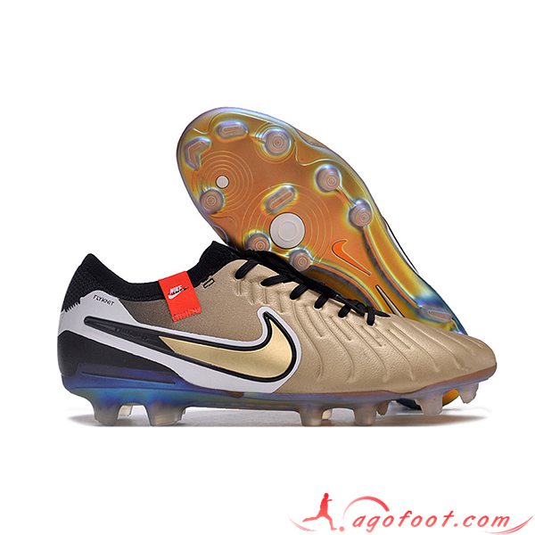 Nike Chaussures de Foot Tiempo Legend X Elite FG Brun/Blanc/Noir