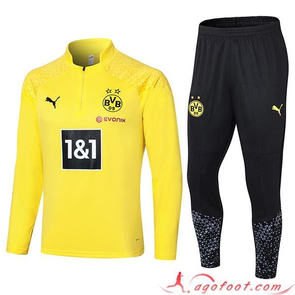 Ensemble Survetement de Foot Dortmund Jaune 2023/2024 -04