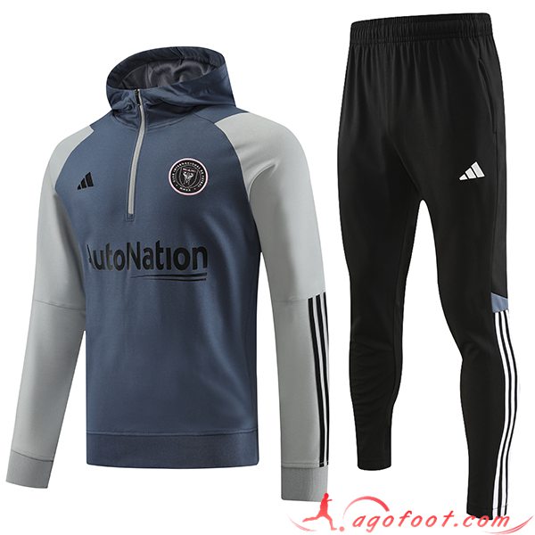 Ensemble Survetement Veste A Capuche Inter Miami CF Gris 2023/2024