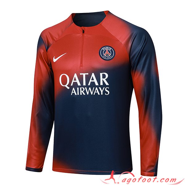 Sweatshirt Training PSG Rouge/Bleu 2023/2024