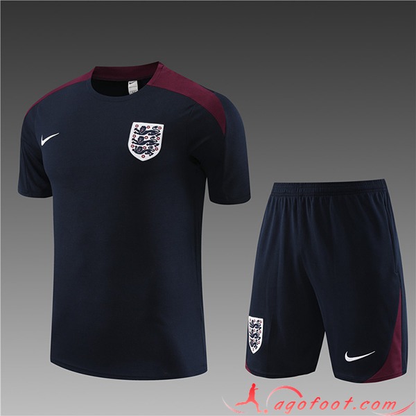 Ensemble Training T-Shirts + Shorts Angleterre Enfant Bleu Marine 2023/2024