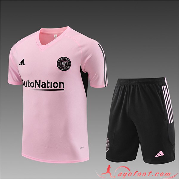 Ensemble Training T-Shirts + Shorts Inter Miami CF Enfant Rose 2023/2024