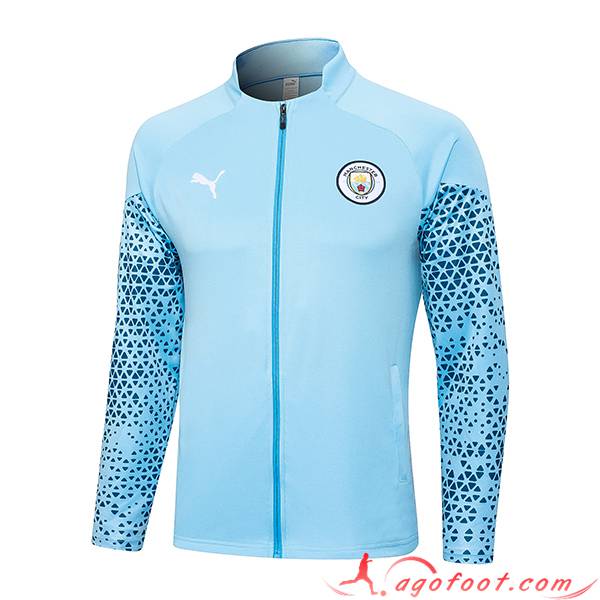 Veste Foot Manchester City Bleu Clair 2023/2024