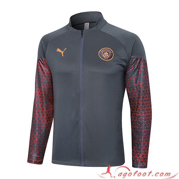 Veste Foot Manchester City Gris Foncé 2023/2024