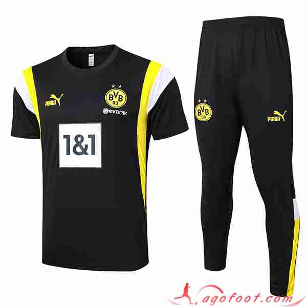Ensemble Training T-Shirts + Pantalon Dortmund Noir 2023/2024