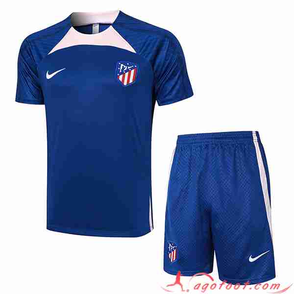 Ensemble Training T-Shirts + Shorts Atletico Madrid Bleu 2023/2024