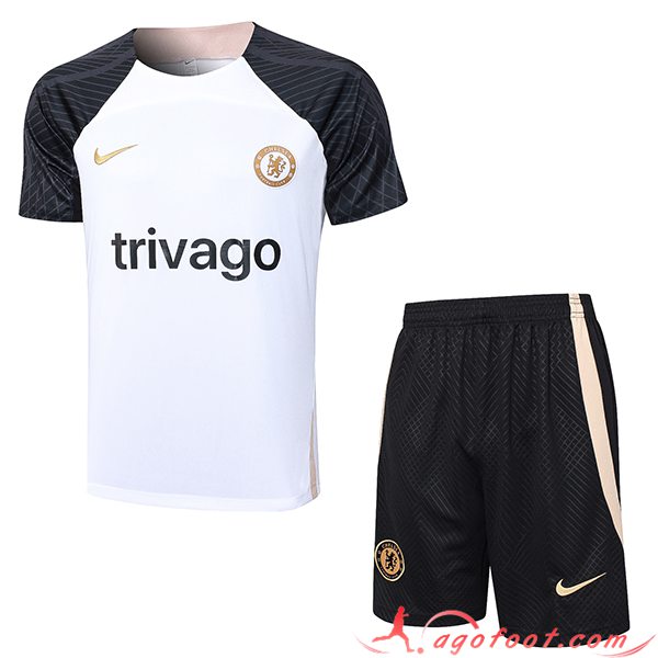 Ensemble Training T-Shirts + Shorts FC Chelsea Blanc 2023/2024 -04