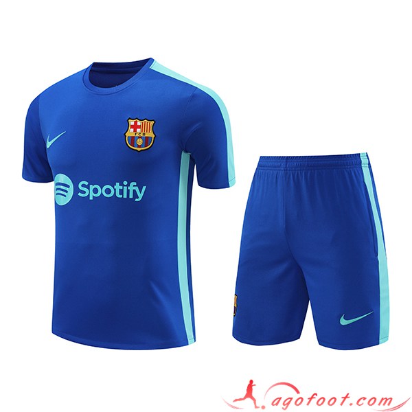 Ensemble Training T-Shirts + Shorts FC Barcelone Bleu 2023/2024 -04